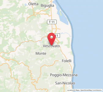 Map of Vescovato, Corsica