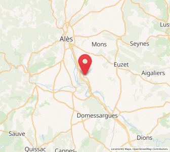 Map of Vézénobres, Occitanie