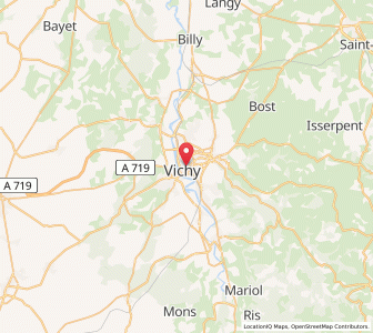 Map of Vichy, Auvergne-Rhône-Alpes