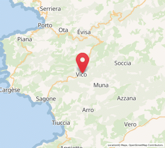 Map of Vico, Corsica