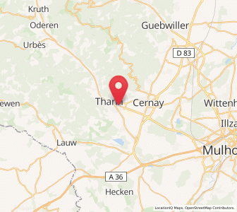 Map of Vieux-Thann, Grand Est