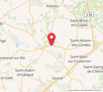Map of Vieux-Vy-sur-Couesnon, Brittany