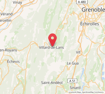 Map of Villard-de-Lans, Auvergne-Rhône-Alpes
