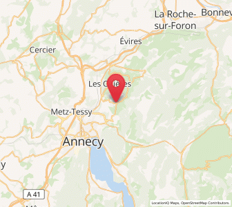 Map of Villaz, Auvergne-Rhône-Alpes