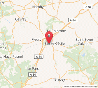 Map of Villedieu-les-Poêles, Normandy