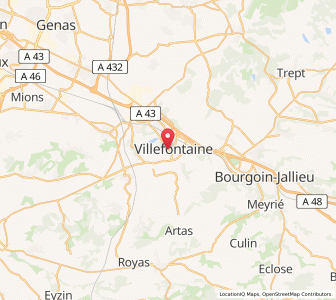 Map of Villefontaine, Auvergne-Rhône-Alpes