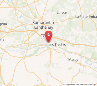 Map of Villefranche-sur-Cher, Centre