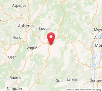 Map of Villeneuve-de-Berg, Auvergne-Rhône-Alpes