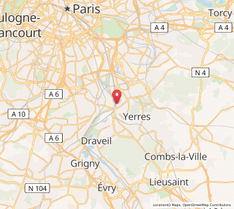 Map of Villeneuve-Saint-Georges, Île-de-France