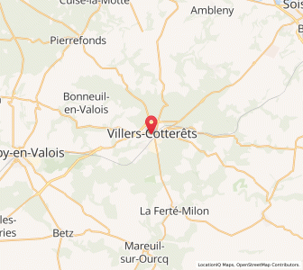 Map of Villers-Cotterêts, Hauts-de-France