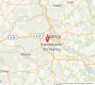 Map of Villers-lès-Nancy, Grand Est