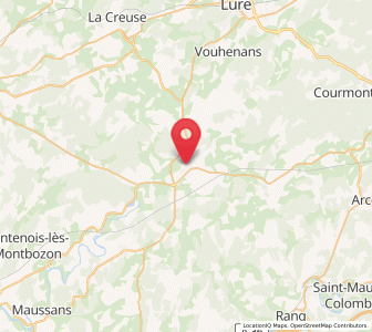 Map of Villersexel, Bourgogne-Franche-Comté