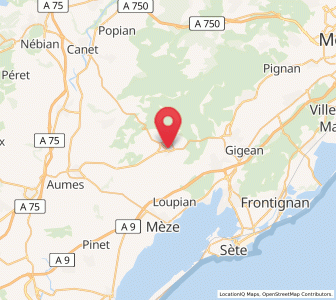 Map of Villeveyrac, Occitanie