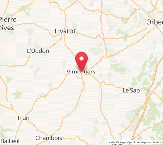 Map of Vimoutiers, Normandy