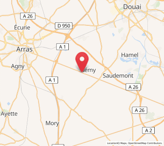 Map of Vis-en-Artois, Hauts-de-France