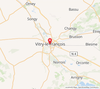 Map of Vitry-le-François, Grand Est