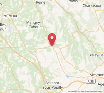 Map of Vitteaux, Bourgogne-Franche-Comté