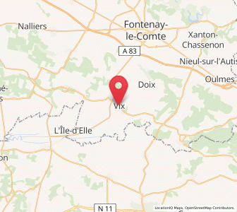 Map of Vix, Pays de la Loire