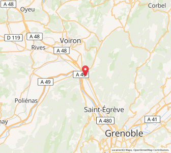 Map of Voreppe, Auvergne-Rhône-Alpes