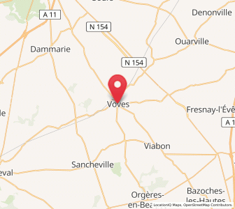 Map of Voves, Centre