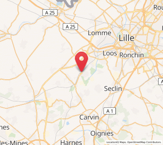 Map of Wavrin, Hauts-de-France