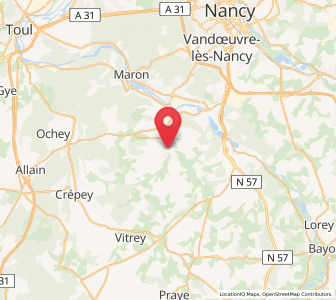 Map of Xeuilley, Grand Est