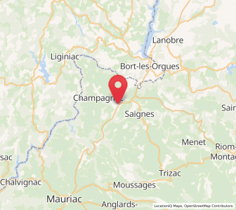 Map of Ydes, Auvergne-Rhône-Alpes
