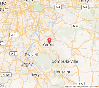 Map of Yerres, Île-de-France