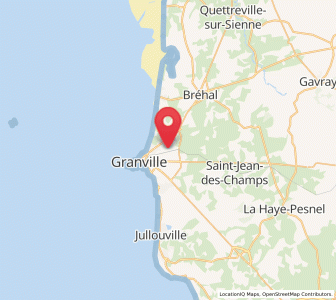 Map of Yquelon, Normandy