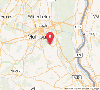 Map of Zimmersheim, Grand Est
