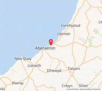 Map of Aber-Arth, WalesWales