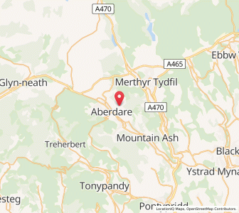 Map of Aber-nant, WalesWales