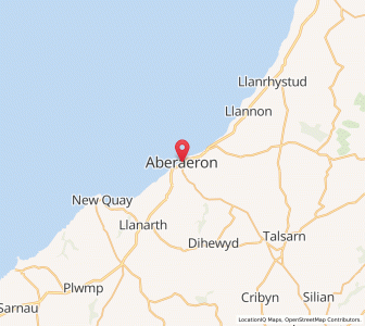 Map of Aberaeron, WalesWales