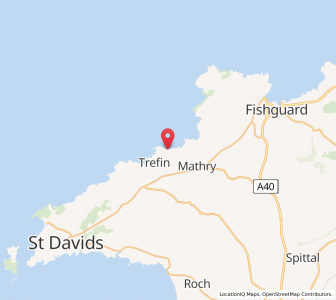 Map of Abercastle, WalesWales