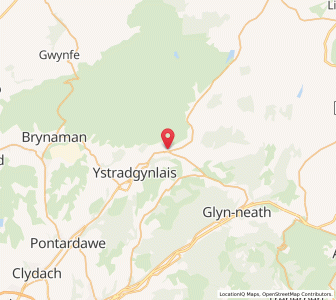 Map of Abercraf, WalesWales