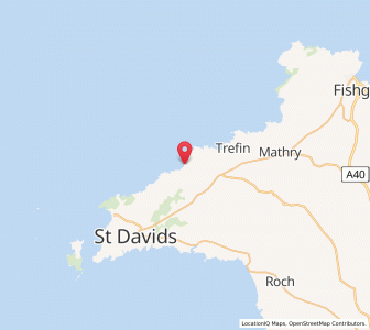 Map of Abereiddy, WalesWales