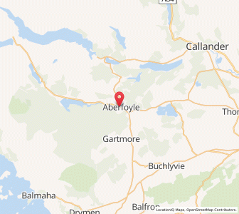 Map of Aberfoyle, ScotlandScotland