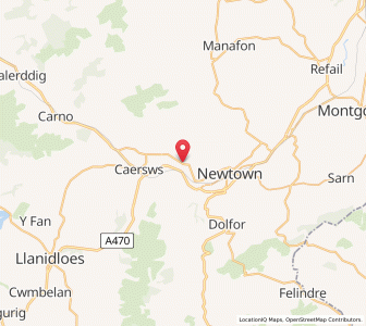 Map of Aberhafesp, WalesWales