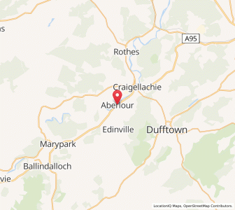 Map of Aberlour, ScotlandScotland