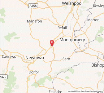 Map of Abermule, WalesWales