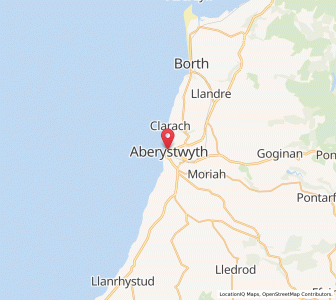 Map of Aberystwyth, WalesWales