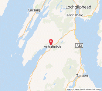 Map of Achahoish, ScotlandScotland