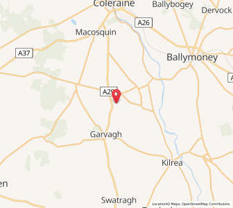 Map of Aghadowey, Northern IrelandNorthern Ireland