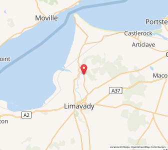Map of Aghanloo, Northern IrelandNorthern Ireland