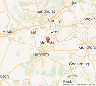 Map of Aldershot, EnglandEngland