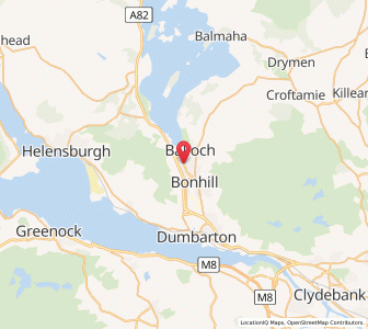 Map of Alexandria, ScotlandScotland