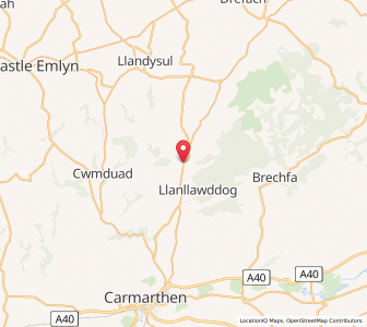 Map of Alltwalis, WalesWales