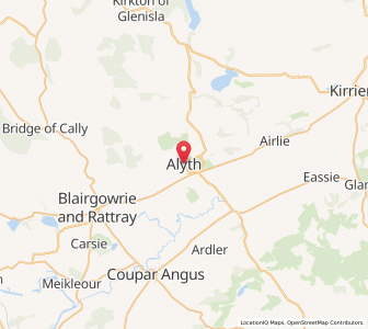 Map of Alyth, ScotlandScotland