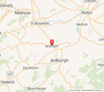 Map of Ancrum, ScotlandScotland