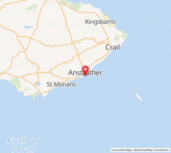 Map of Anstruther Wester, ScotlandScotland
